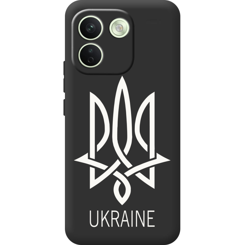 Чорний чохол BoxFace Xiaomi Redmi Note 17 Pro Max Тризуб монограмма ukraine