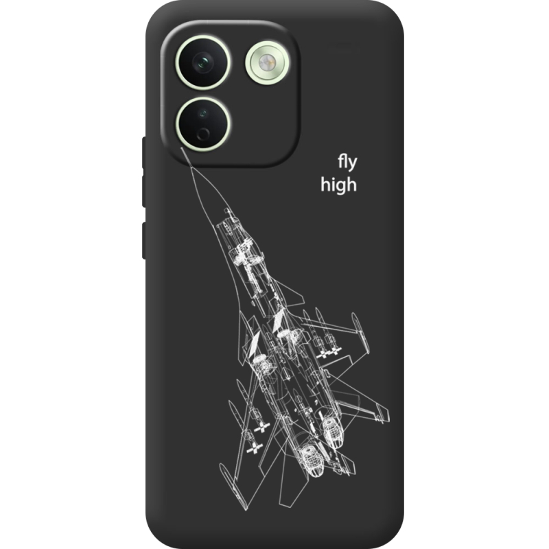 Чорний чохол BoxFace Xiaomi Redmi Note 17 Pro Max Військовий літак
