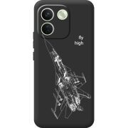 Чорний чохол BoxFace Xiaomi Redmi Note 17 Pro Max Військовий літак