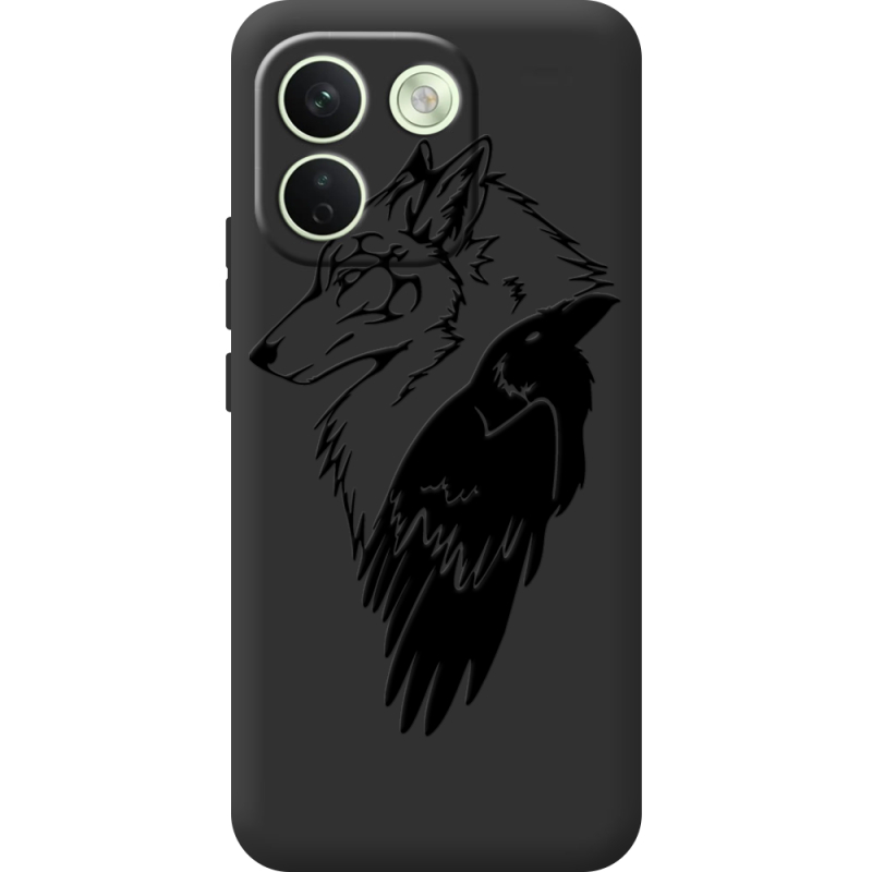 Чорний чохол BoxFace Xiaomi Redmi Note 17 Pro Max Wolf and Raven