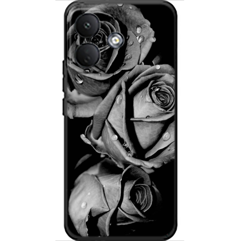 Чохол BoxFace Poco X8 5G Black and White Roses