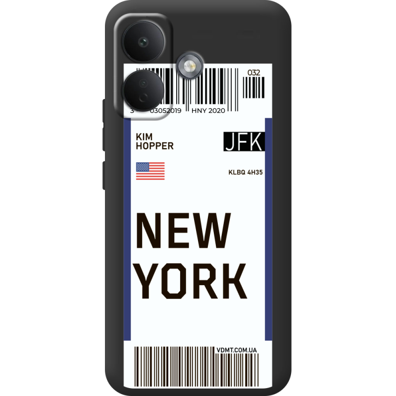 Прозорий чохол BoxFace Poco X8 5G Ticket New York