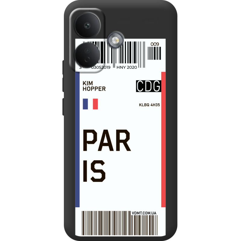 Прозорий чохол BoxFace Poco X8 5G Ticket Paris