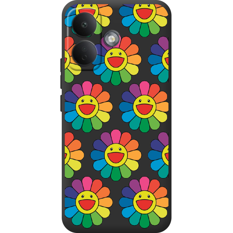 Прозорий чохол BoxFace Poco X8 5G Hippie Flowers
