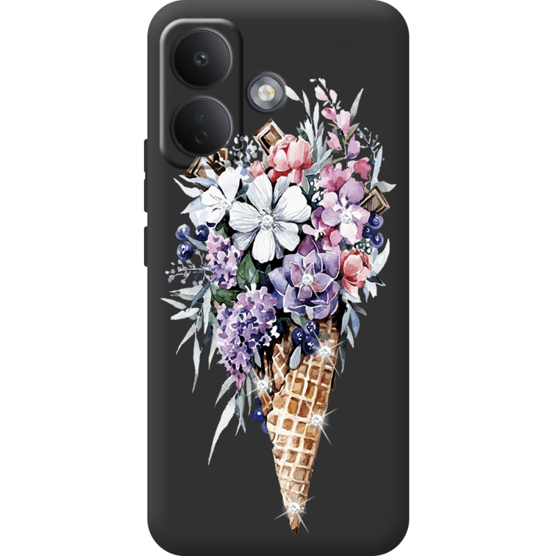 Чохол зі стразами Poco X8 5G Ice Cream Flowers