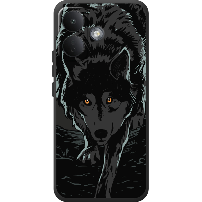 Чорний чохол BoxFace Poco X8 5G Wolf