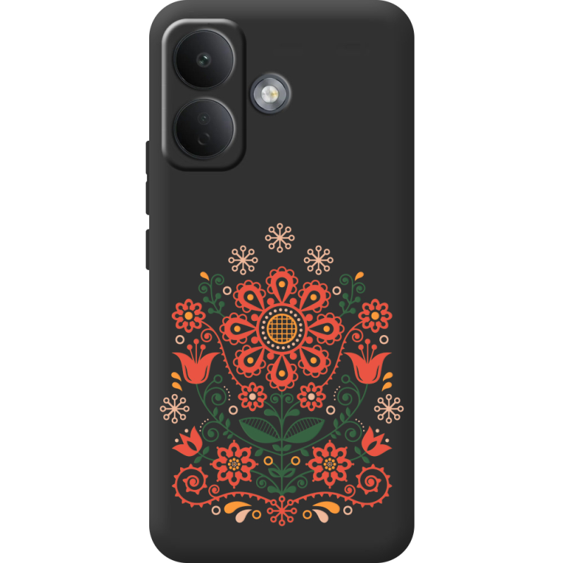 Чорний чохол BoxFace Poco X8 5G Ukrainian Ornament