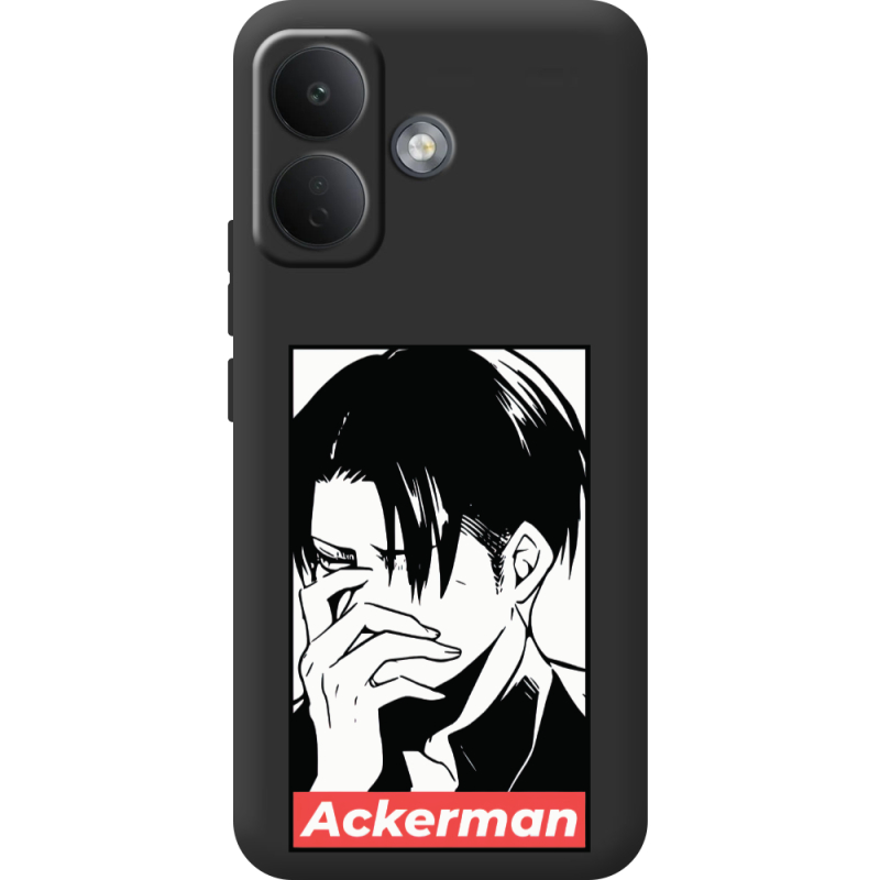 Чорний чохол BoxFace Poco X8 5G Attack On Titan - Ackerman