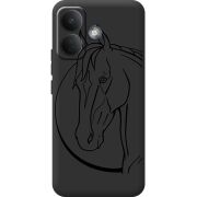 Чорний чохол BoxFace Poco X8 5G Horse