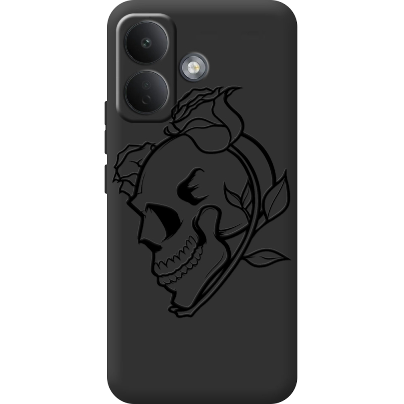 Чорний чохол BoxFace Poco X8 5G Skull and Roses