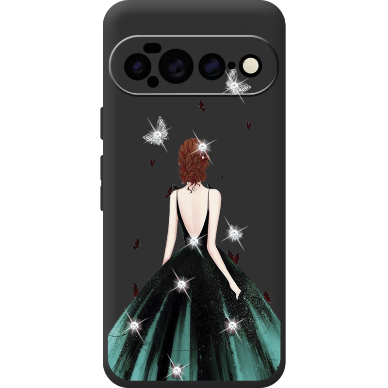 Чохол зі стразами для Google Pixel 11 Pro XL Girl in the green dress
