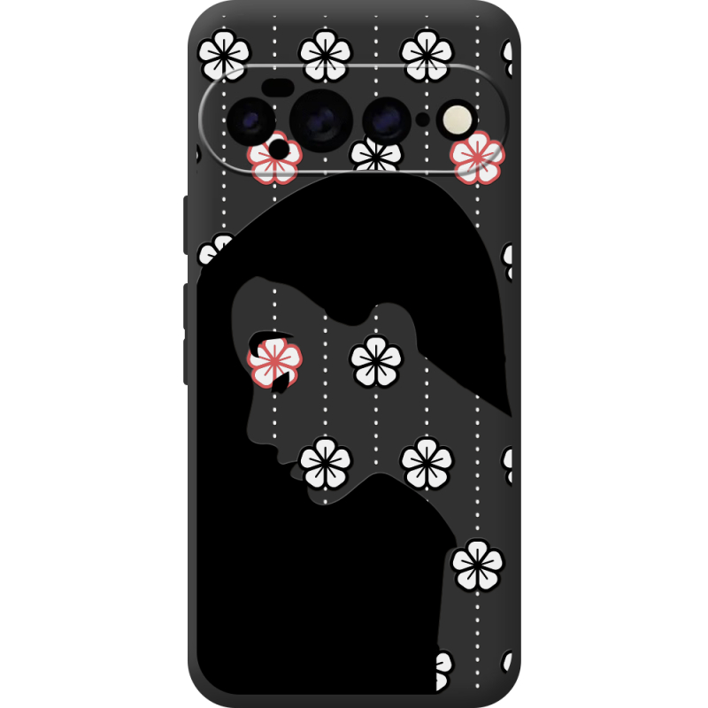Чорний чохол BoxFace Google Pixel 11 Pro XL Flower Hair