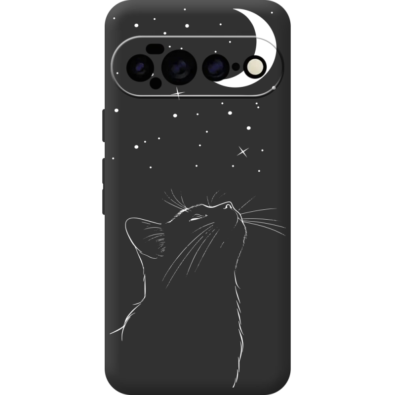 Чорний чохол BoxFace Google Pixel 11 Pro XL Місячний кіт