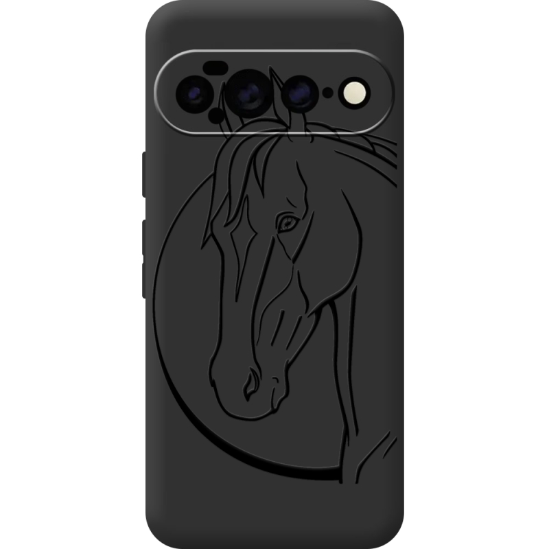 Чорний чохол BoxFace Google Pixel 11 Pro XL Horse
