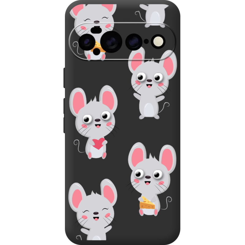 Прозорий чохол BoxFace Google Pixel 11 Pro XL с 3D-глазками Mouse