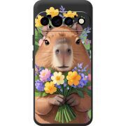 Прозорий чохол BoxFace Google Pixel 11 Pro Капибара з квітами