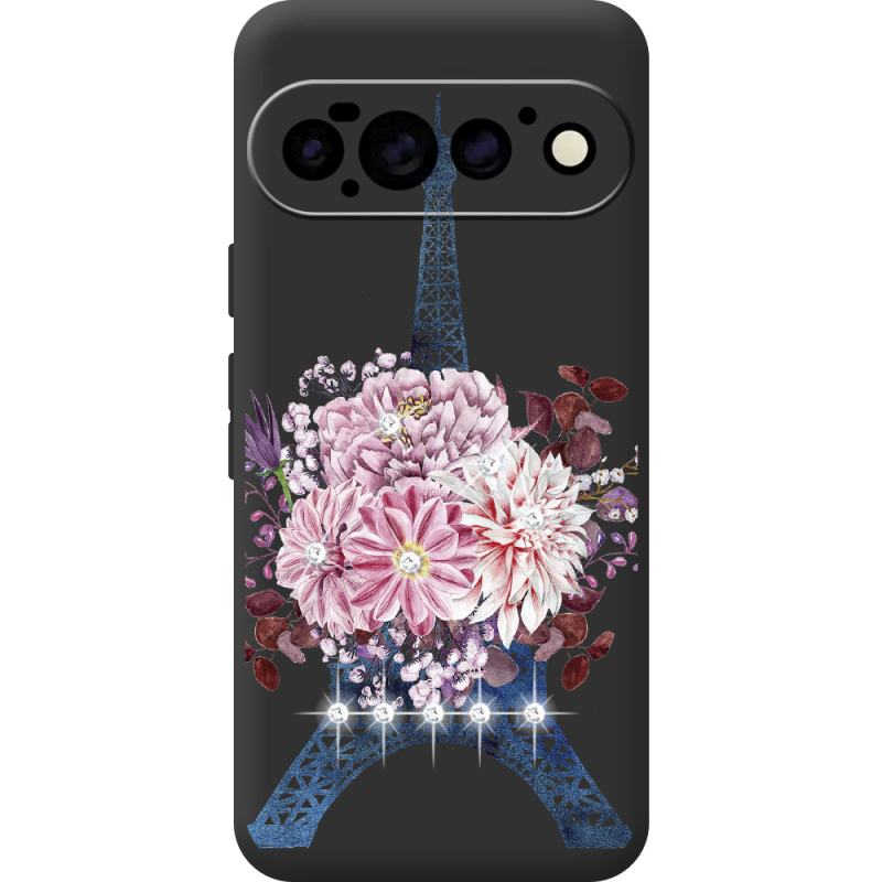 Чохол зі стразами для Google Pixel 11 Pro Eiffel Tower