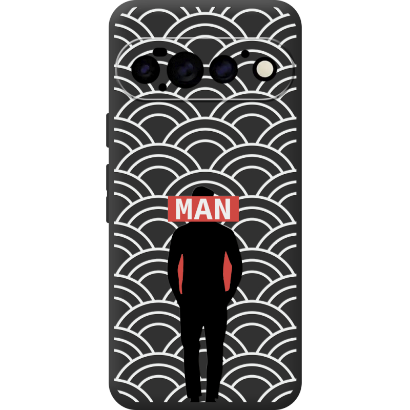 Чорний чохол BoxFace Google Pixel 11 Pro Man Pattern