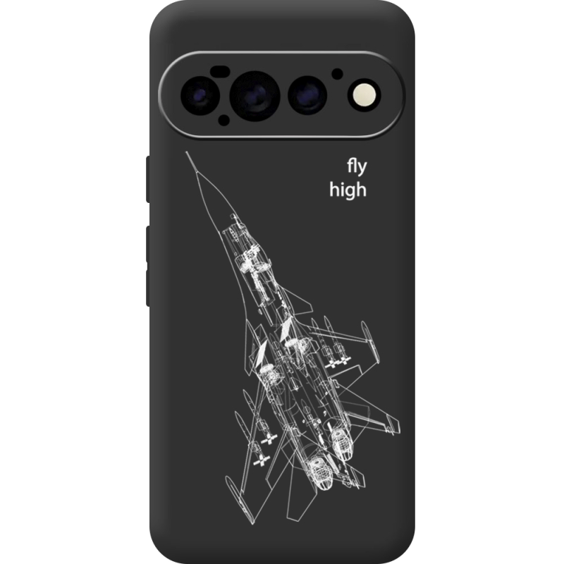 Чорний чохол BoxFace Google Pixel 11 Pro Військовий літак