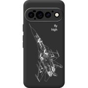 Чорний чохол BoxFace Google Pixel 11 Pro Військовий літак