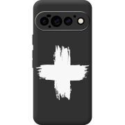 Чорний чохол BoxFace Google Pixel 11 Pro Білий хрест ЗСУ