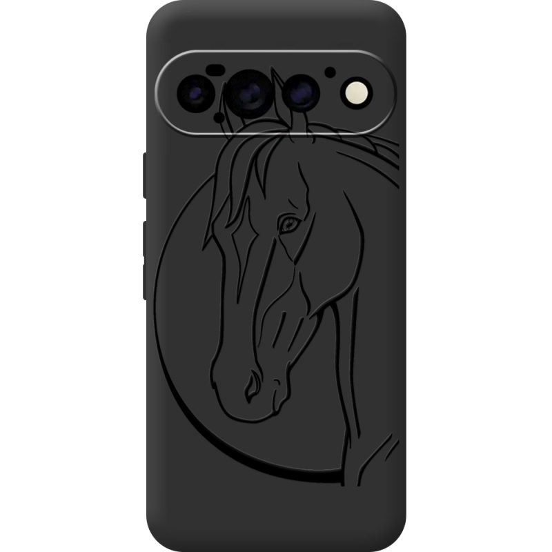 Чорний чохол BoxFace Google Pixel 11 Pro Horse