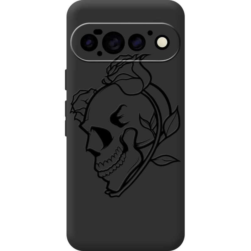 Чорний чохол BoxFace Google Pixel 11 Pro Skull and Roses
