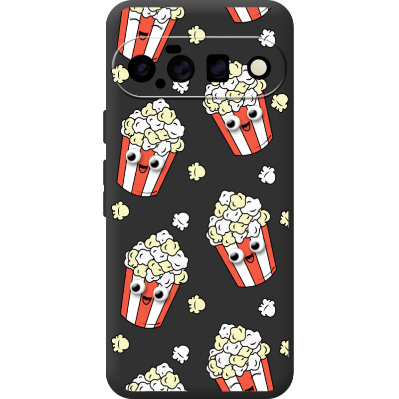 Прозорий чохол BoxFace Google Pixel 11 с 3D-глазками Popcorn