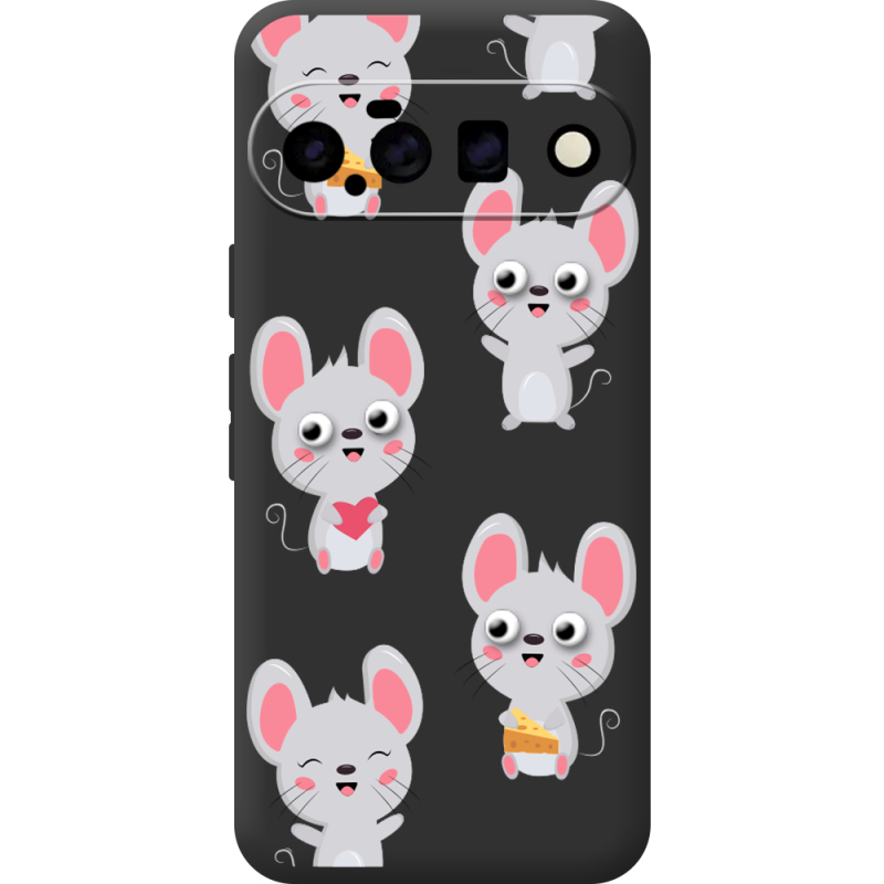 Прозорий чохол BoxFace Google Pixel 11 с 3D-глазками Mouse