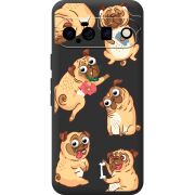 Прозорий чохол BoxFace Google Pixel 11 с 3D-глазками Pug
