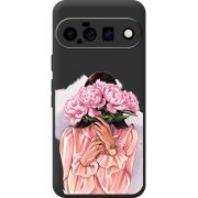 Прозорий чохол BoxFace Google Pixel 11 Девушка с Пионами