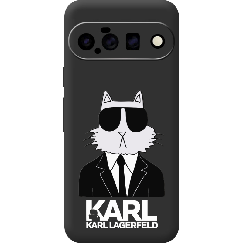 Чорний чохол BoxFace Google Pixel 11 Cat in Black