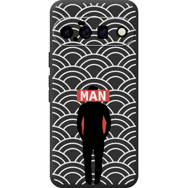 Чорний чохол BoxFace Google Pixel 11 Man Pattern