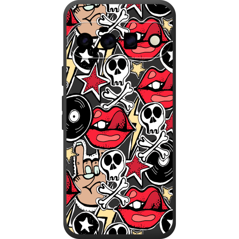 Чорний чохол BoxFace Google Pixel 11 Rock Graffiti