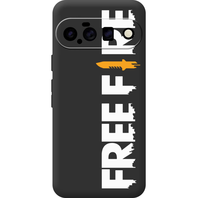 Чорний чохол BoxFace Google Pixel 11 Free Fire White Logo