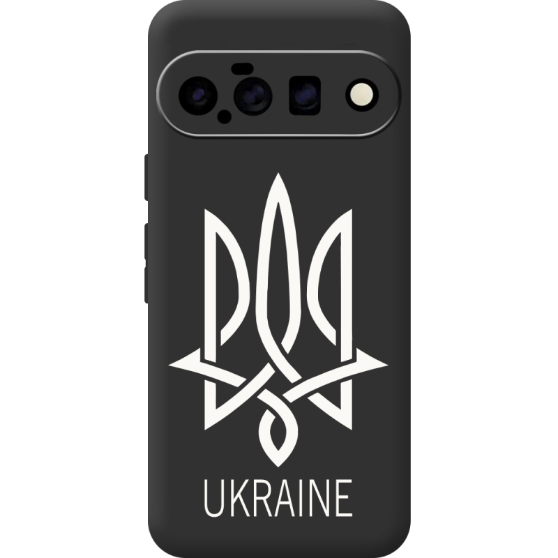 Чорний чохол BoxFace Google Pixel 11 Тризуб монограмма ukraine