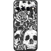 Чорний чохол BoxFace Google Pixel 11 Skull and Roses