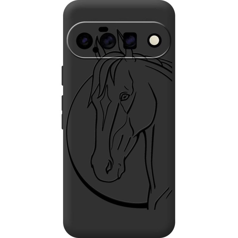 Чорний чохол BoxFace Google Pixel 11 Horse