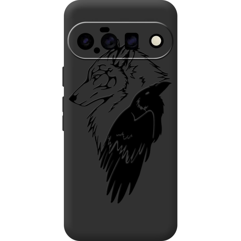 Чорний чохол BoxFace Google Pixel 11 Wolf and Raven