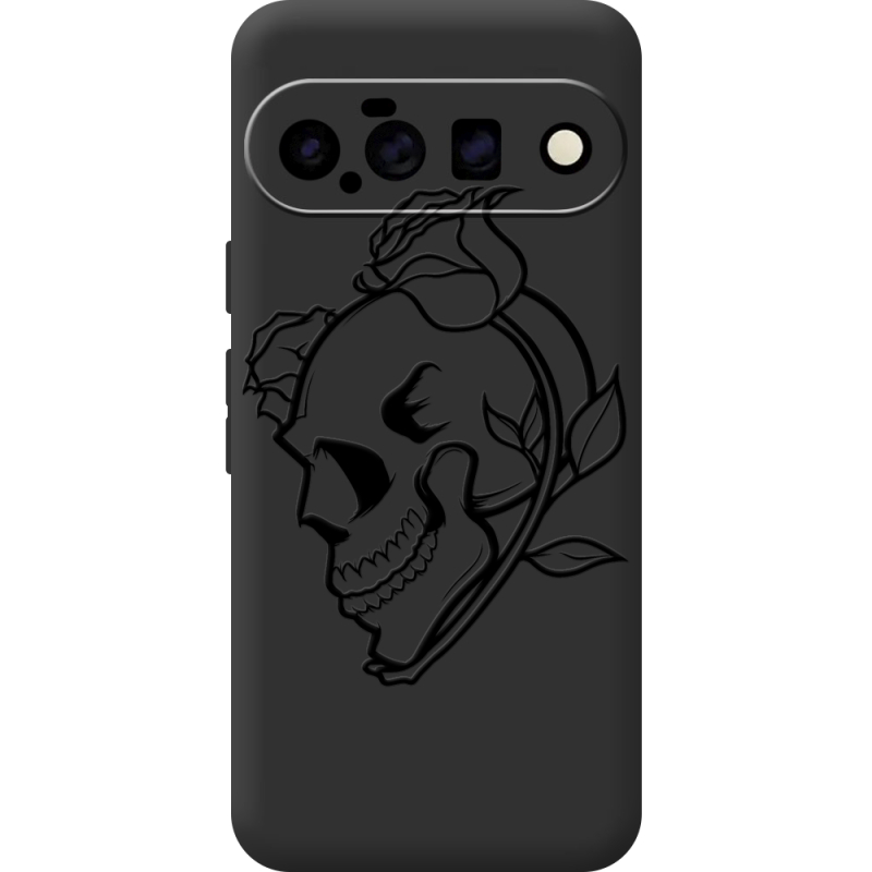 Чорний чохол BoxFace Google Pixel 11 Skull and Roses