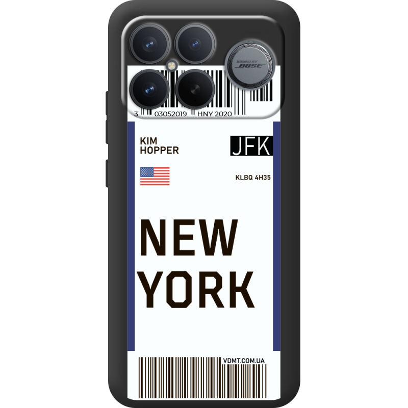 Прозорий чохол BoxFace Poco F8 Ultra Ticket New York