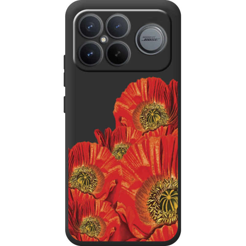 Прозорий чохол BoxFace Poco F8 Ultra Red Poppies