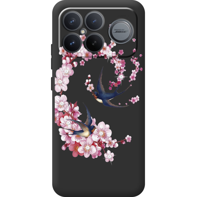 Чохол зі стразами Poco F8 Ultra Swallows and Bloom