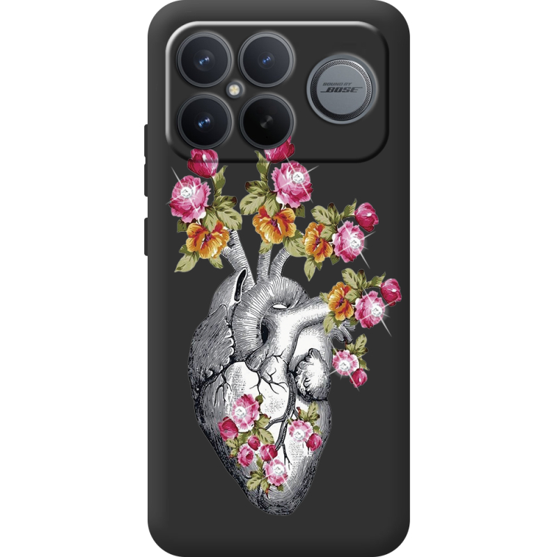 Чохол зі стразами Poco F8 Ultra Heart