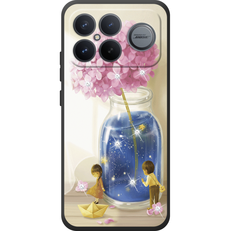 Чохол зі стразами Poco F8 Ultra Little Boy and Girl