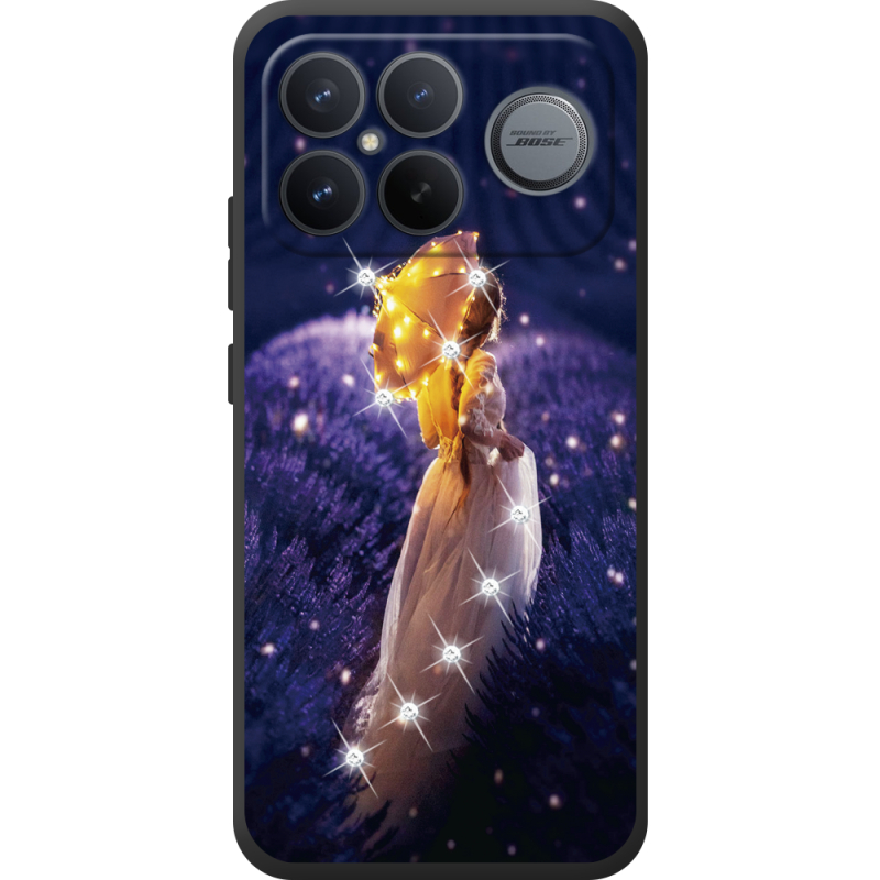 Чохол зі стразами Poco F8 Ultra Girl with Umbrella