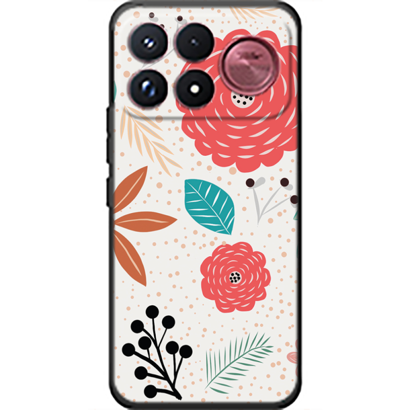 Чохол BoxFace Poco F9 Ultra Line Flowers