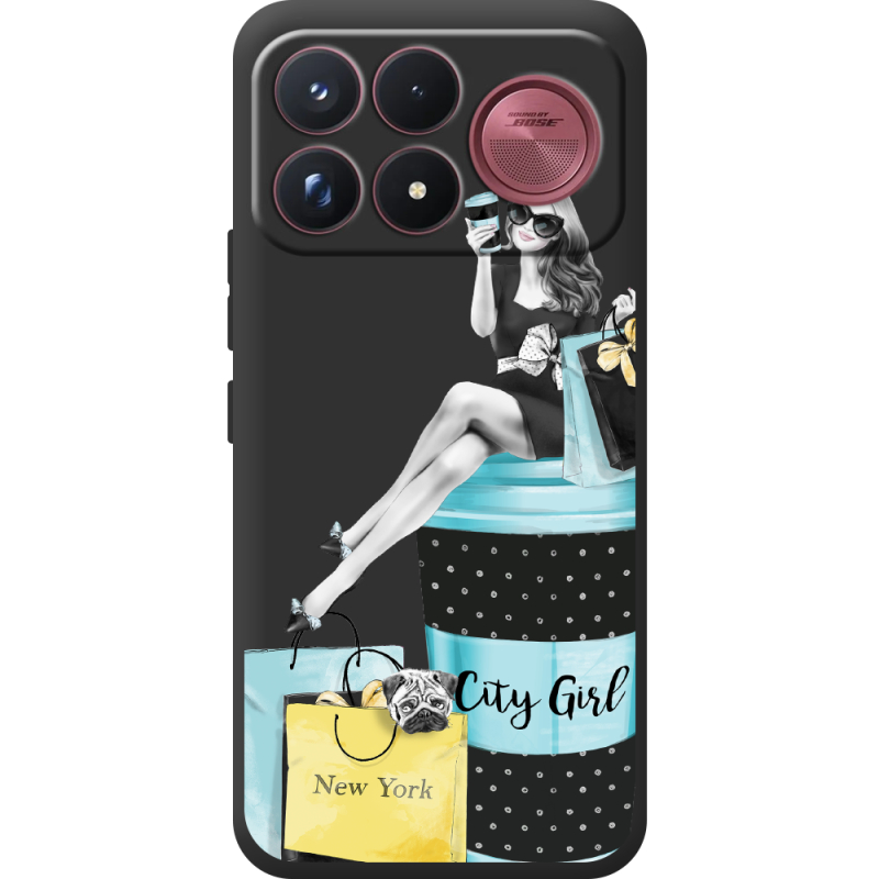 Прозорий чохол BoxFace Poco F9 Ultra City Girl