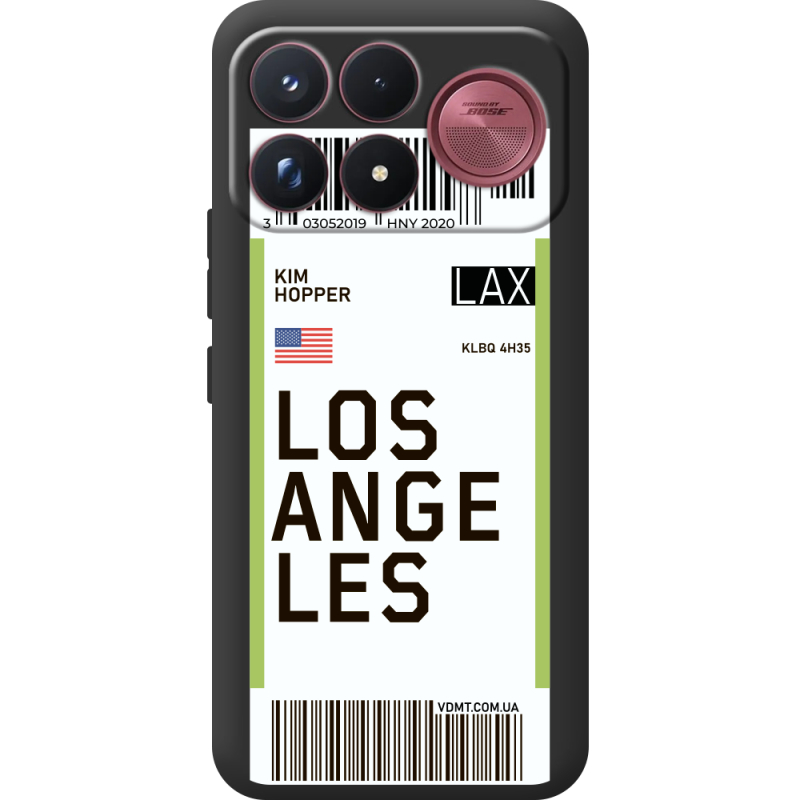 Прозорий чохол BoxFace Poco F9 Ultra Ticket Los Angeles