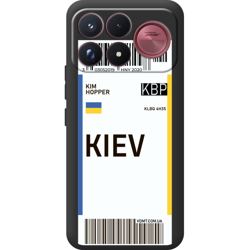 Прозорий чохол BoxFace Poco F9 Ultra Ticket Kiev